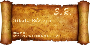 Sikula Rózsa névjegykártya