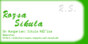 rozsa sikula business card
